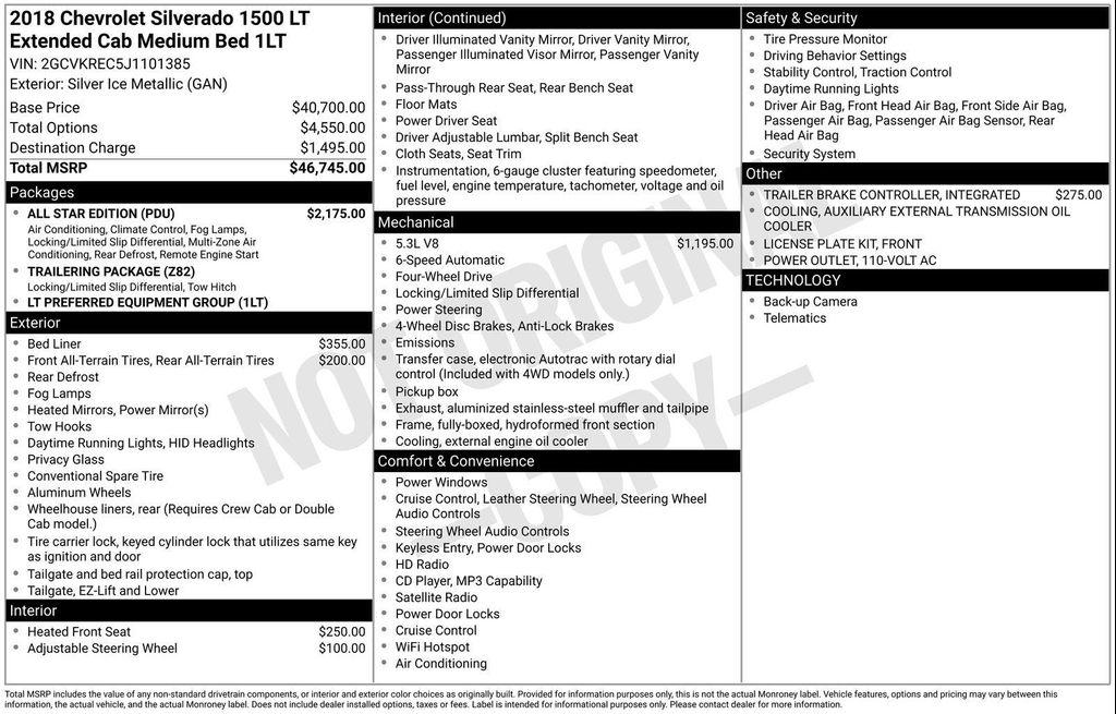 used 2018 Chevrolet Silverado 1500 car, priced at $19,261