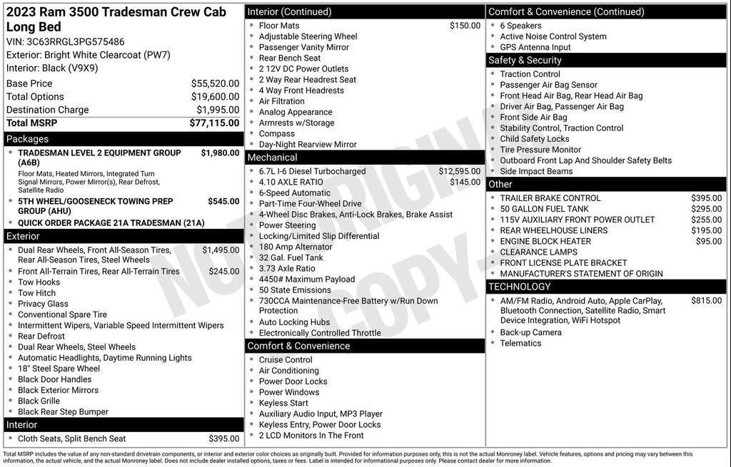 used 2023 Ram 3500 car, priced at $44,823