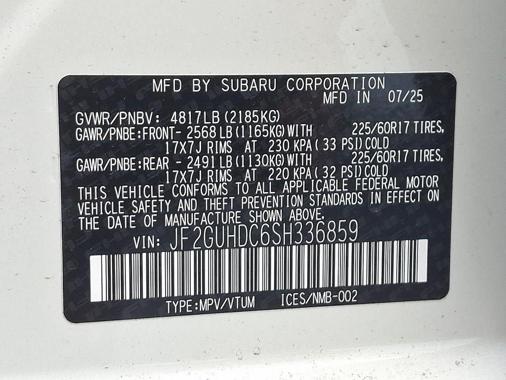 new 2025 Subaru Crosstrek car, priced at $30,356