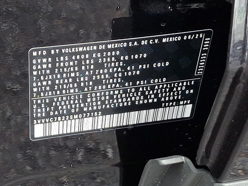 new 2025 Volkswagen Taos car, priced at $33,999