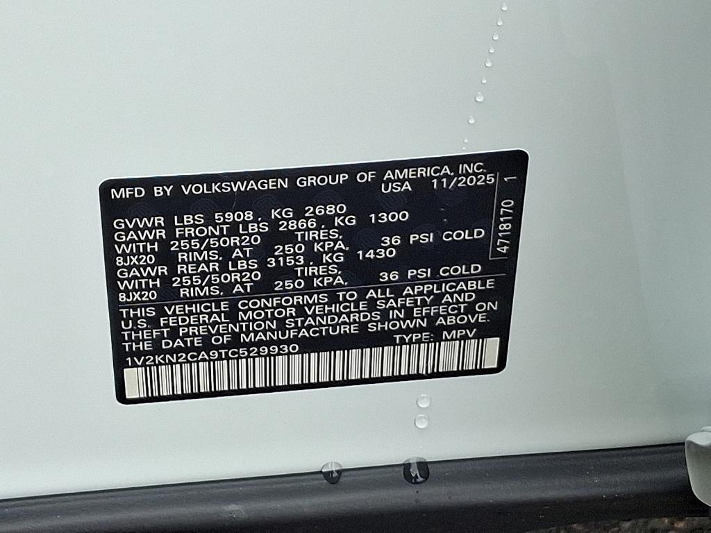 new 2026 Volkswagen Atlas car, priced at $51,300