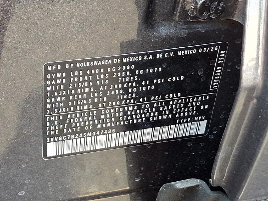 new 2025 Volkswagen Taos car, priced at $28,994