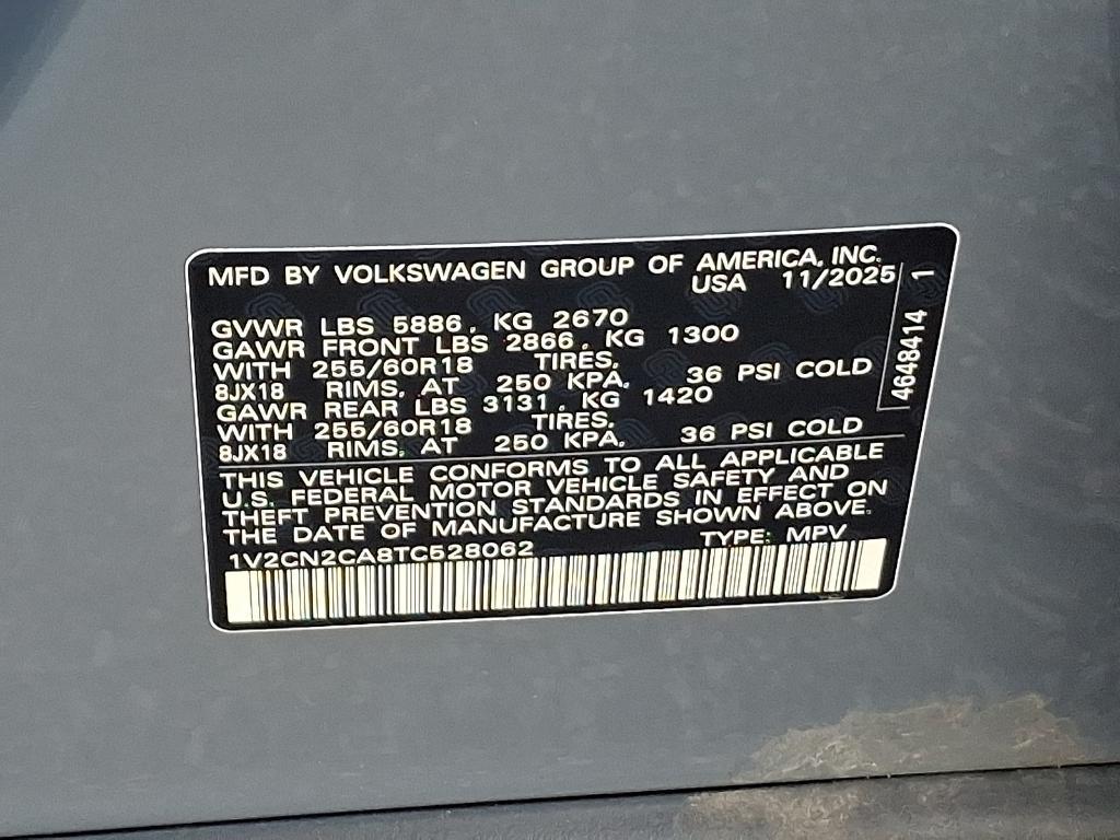 new 2026 Volkswagen Atlas car, priced at $52,003