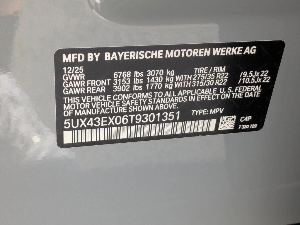 new 2026 BMW X6 car, priced at $109,430
