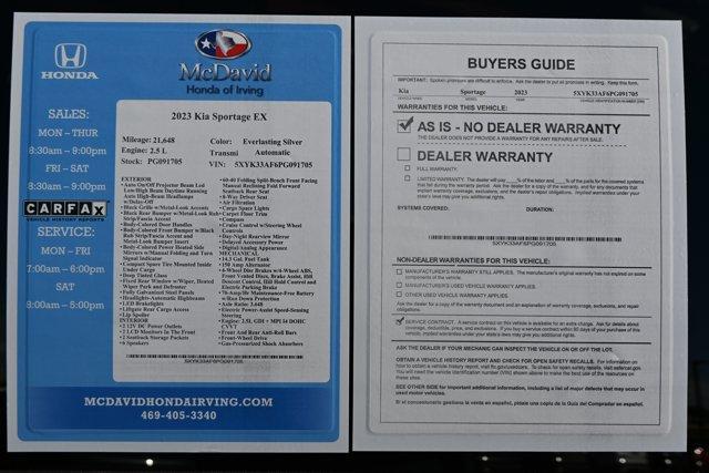 used 2023 Kia Sportage car, priced at $23,885