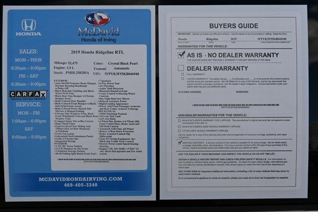 used 2019 Honda Ridgeline car, priced at $22,900