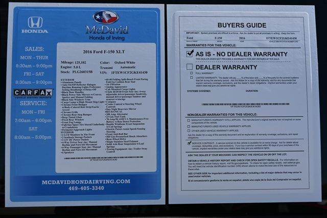 used 2016 Ford F-150 car, priced at $17,495