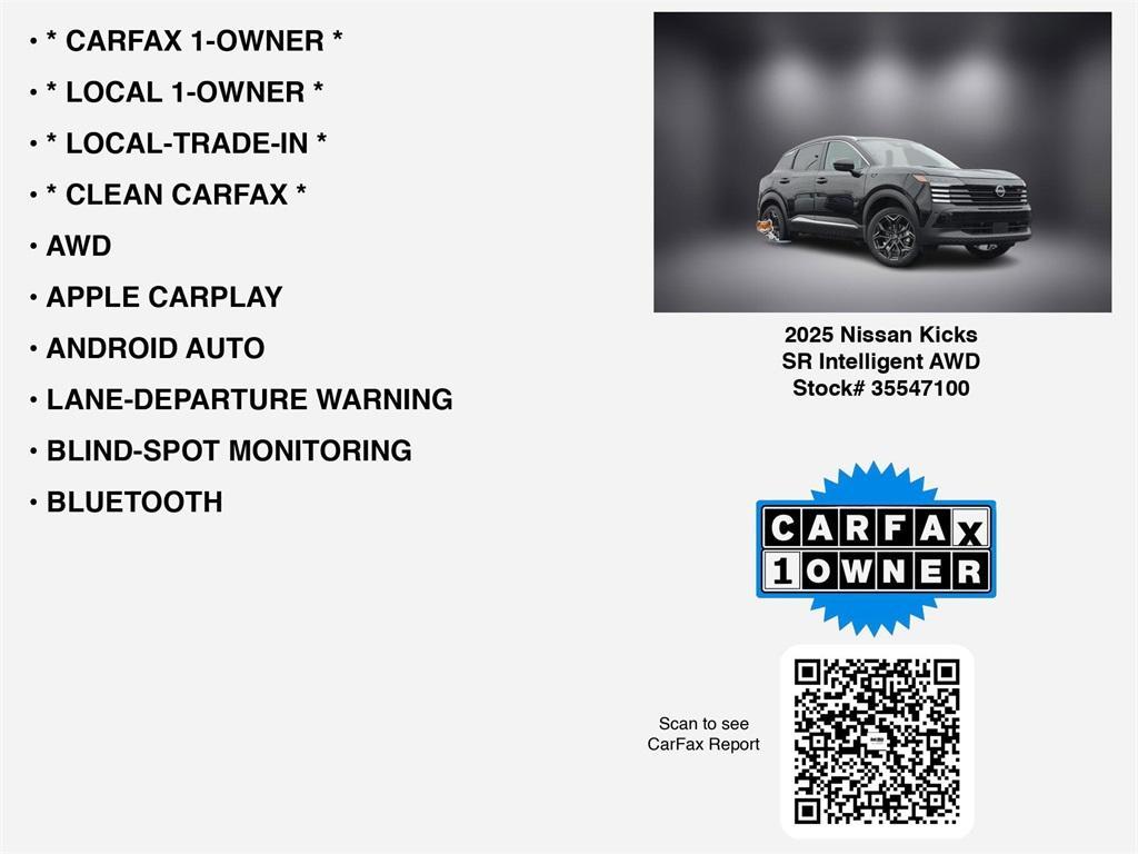 used 2025 Nissan Kicks car, priced at $23,980