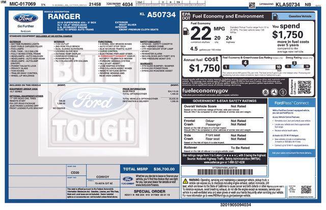 used 2019 Ford Ranger car, priced at $22,086