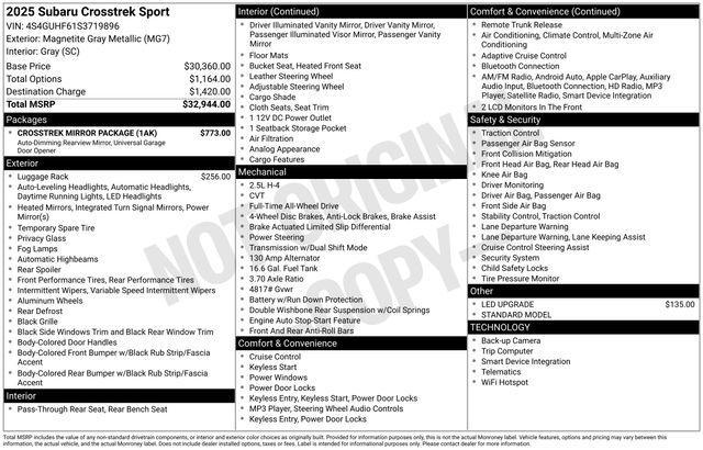 used 2025 Subaru Crosstrek car, priced at $30,167