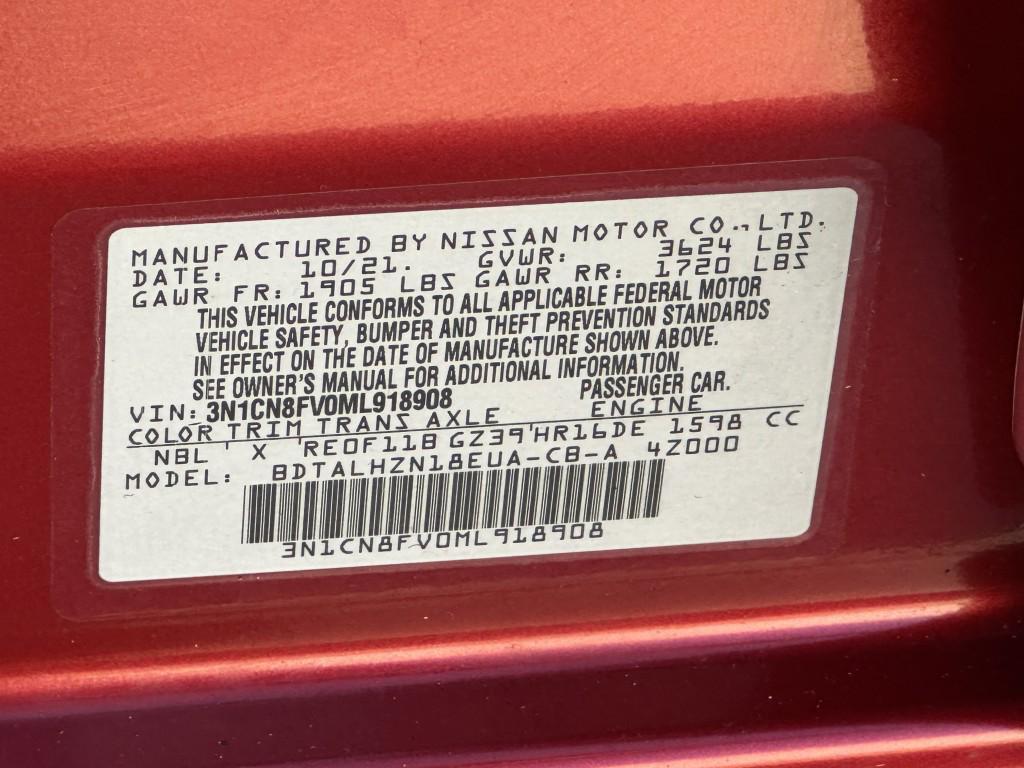 used 2021 Nissan Versa car, priced at $6,900