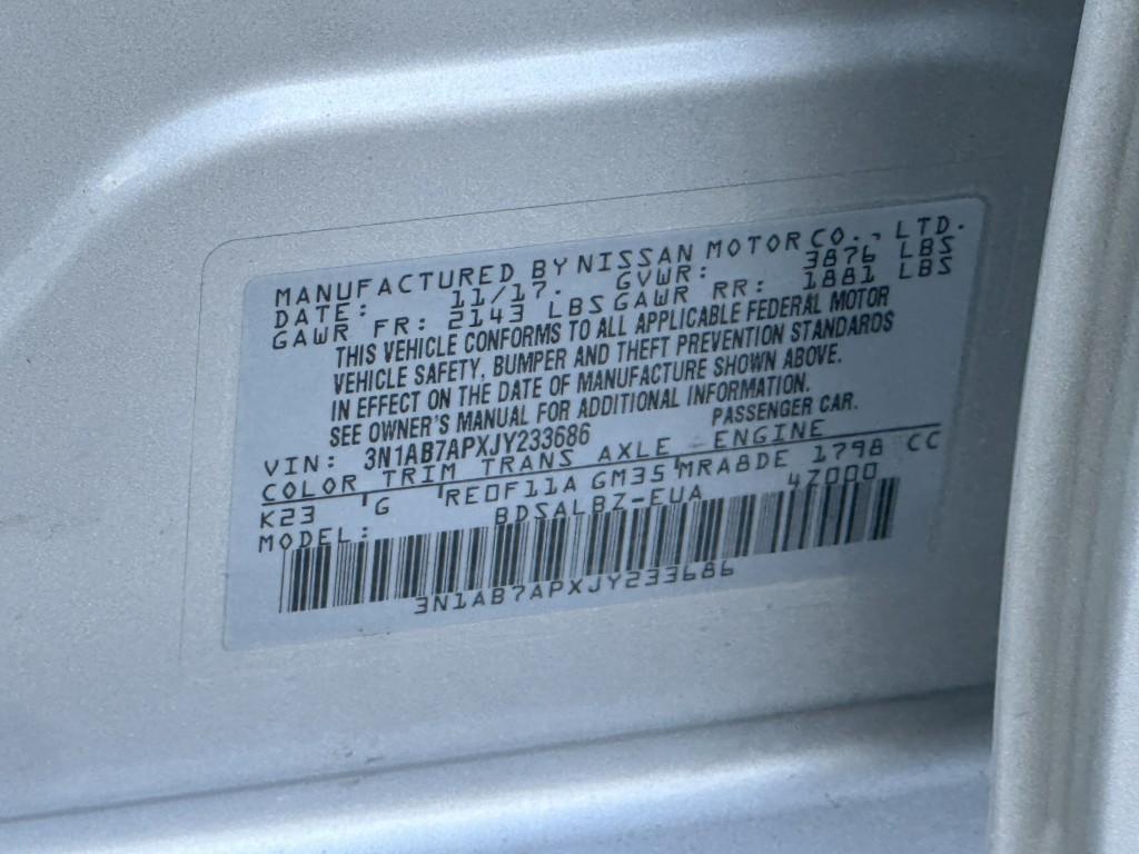 used 2018 Nissan Sentra car, priced at $7,900