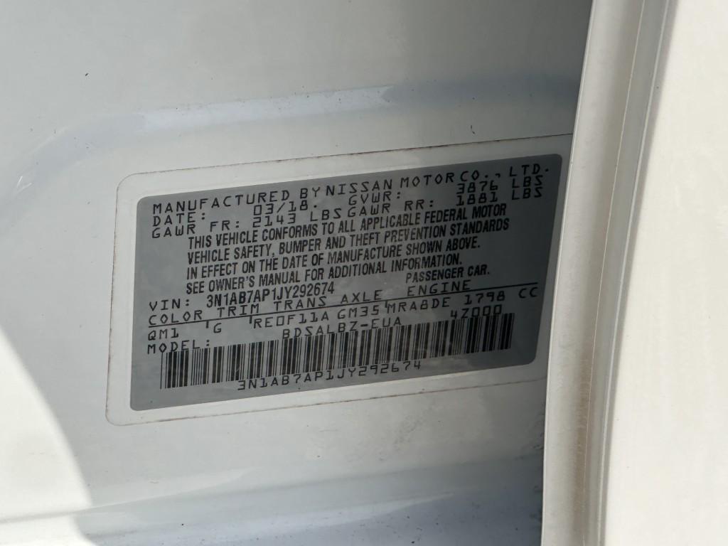 used 2018 Nissan Sentra car, priced at $6,900