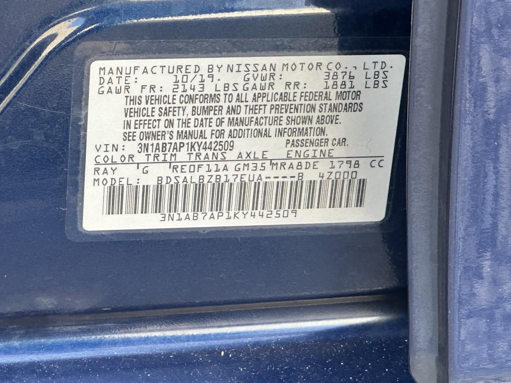 used 2019 Nissan Sentra car, priced at $8,900