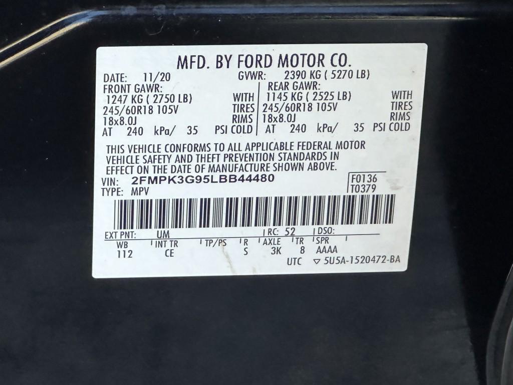 used 2020 Ford Edge car, priced at $7,900