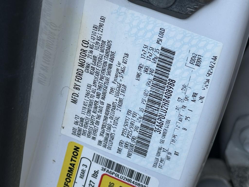 used 2017 Ford Fusion Hybrid car, priced at $5,900