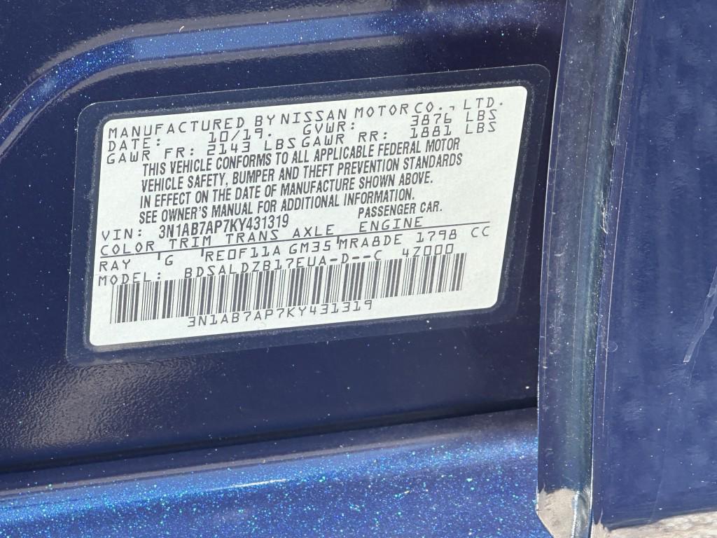 used 2019 Nissan Sentra car, priced at $6,900