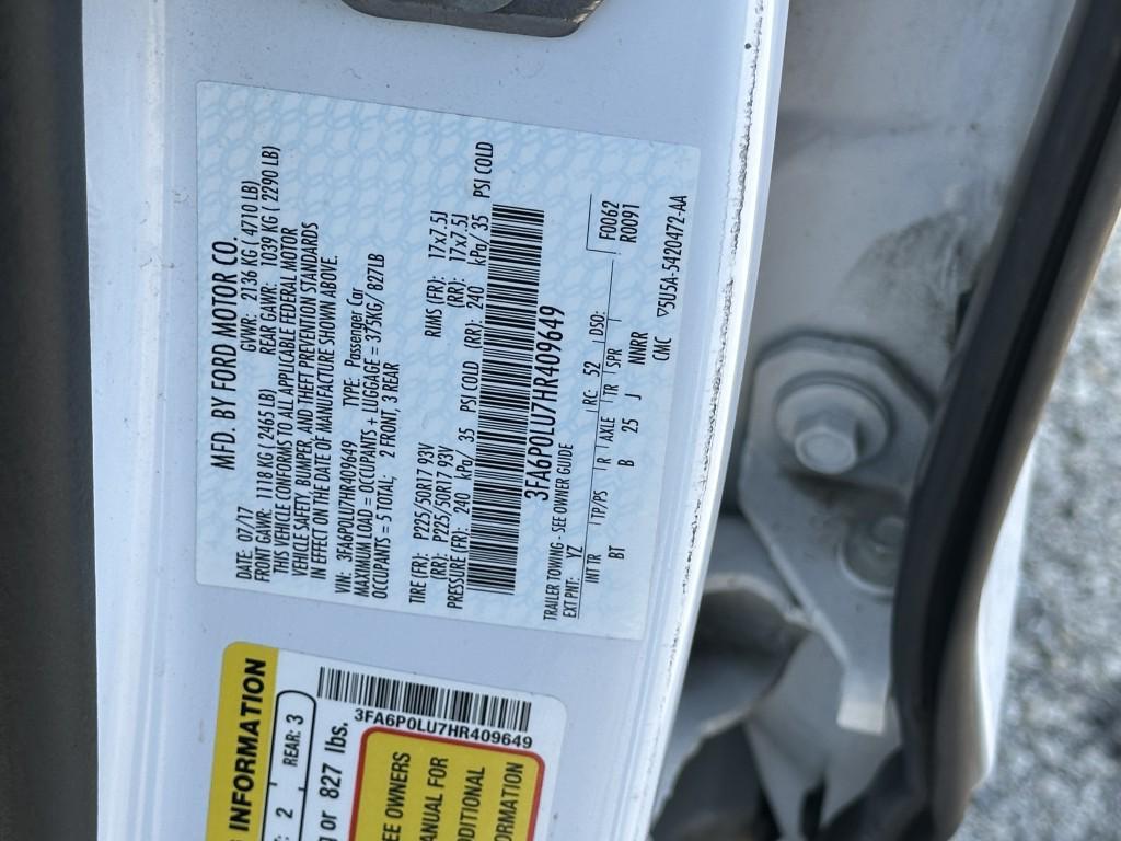 used 2017 Ford Fusion Hybrid car, priced at $5,900