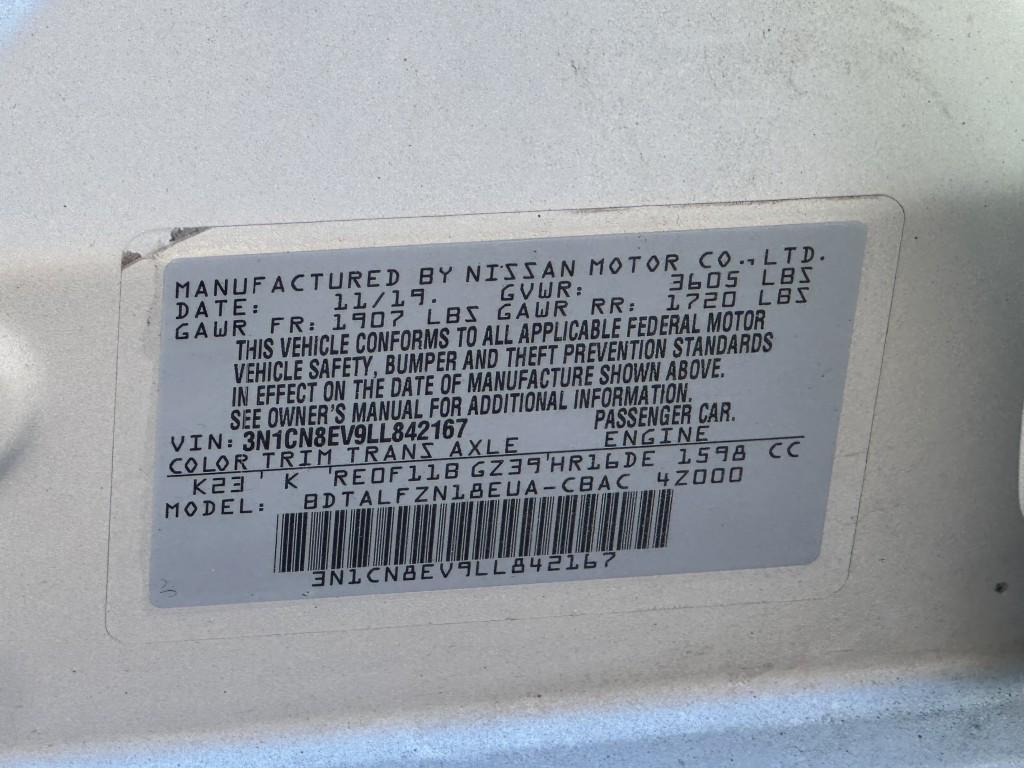 used 2020 Nissan Versa car, priced at $7,900