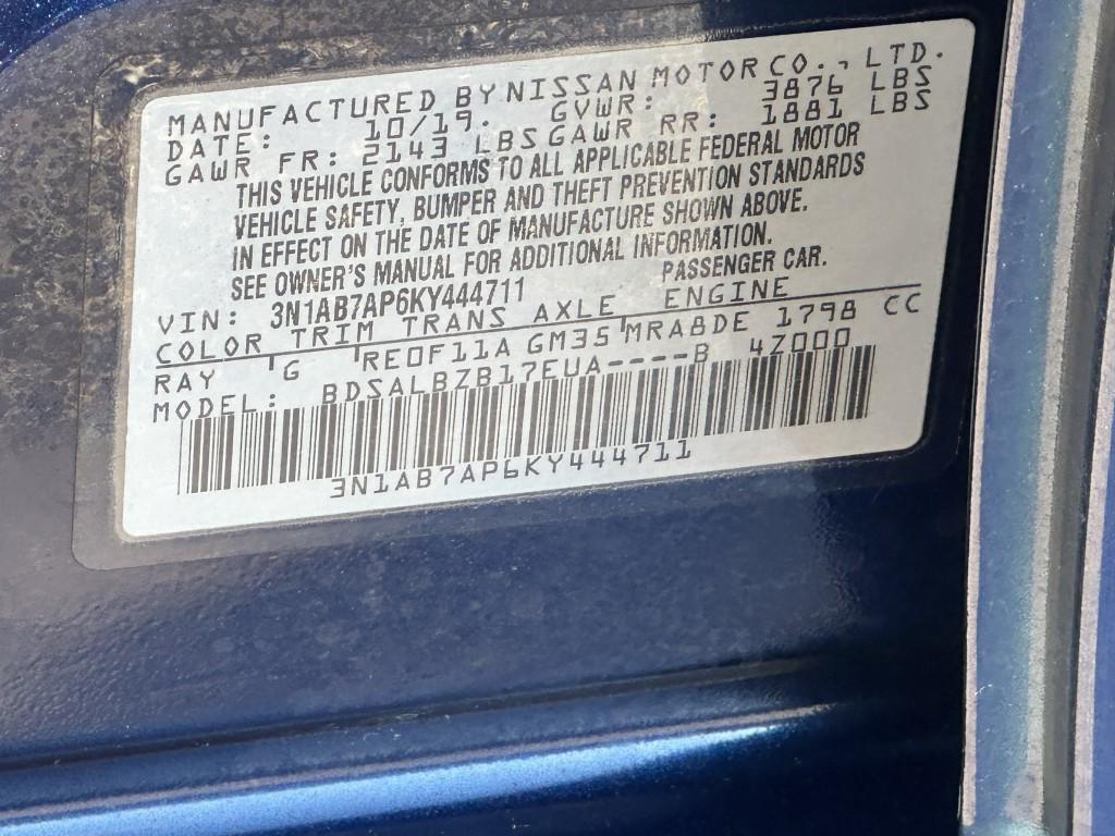 used 2019 Nissan Sentra car, priced at $8,900