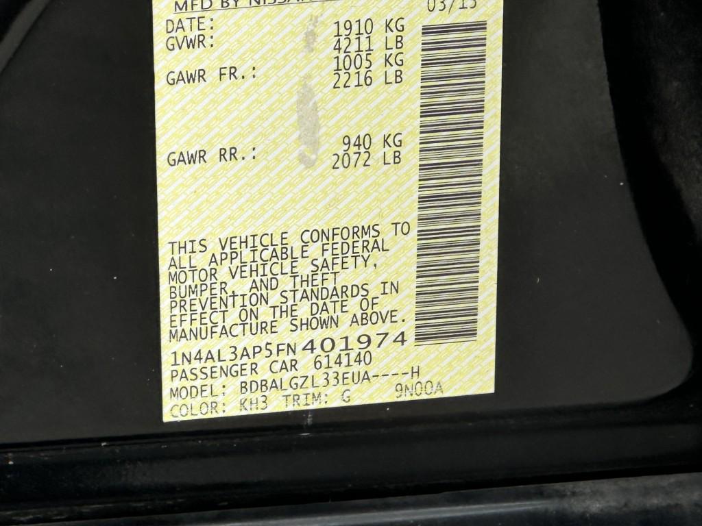 used 2015 Nissan Altima car, priced at $6,900