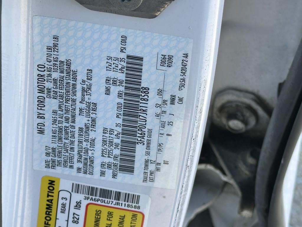 used 2018 Ford Fusion Hybrid car, priced at $4,900