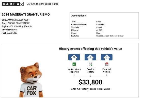 used 2014 Maserati GranTurismo car, priced at $32,980