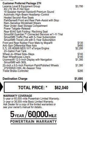 used 2021 Ram 1500 car, priced at $31,480