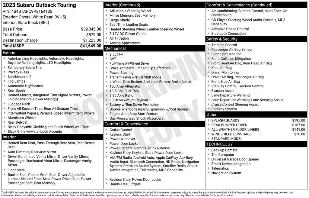 used 2023 Subaru Outback car, priced at $28,697