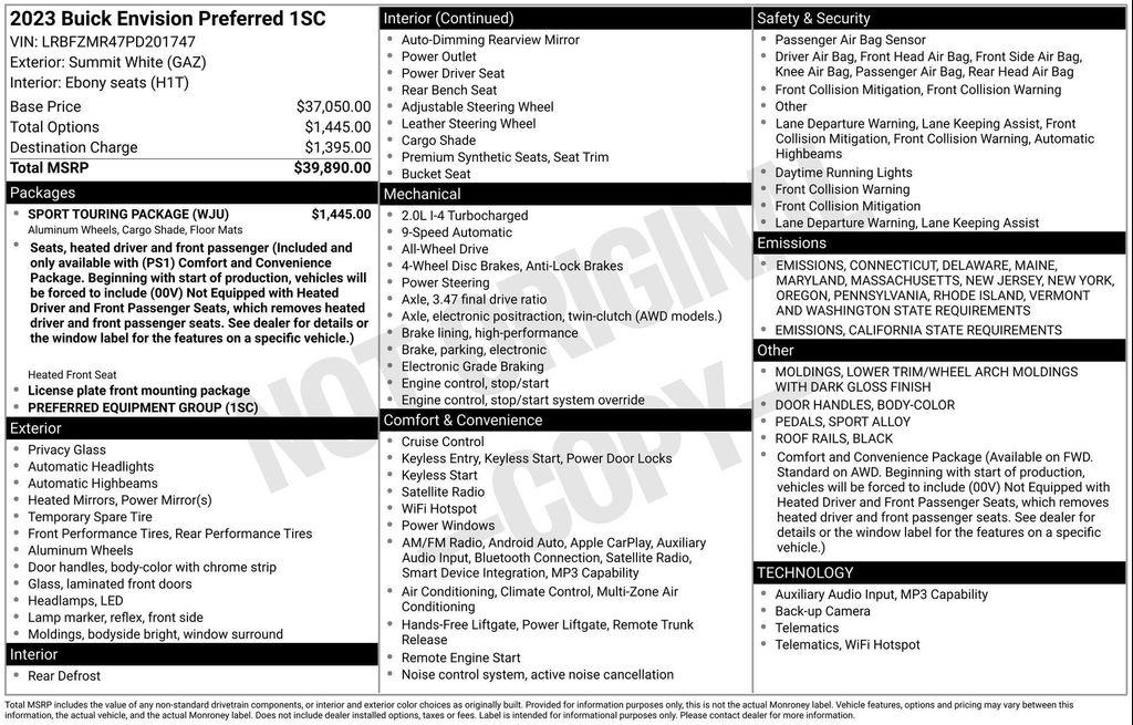 used 2023 Buick Envision car, priced at $26,674