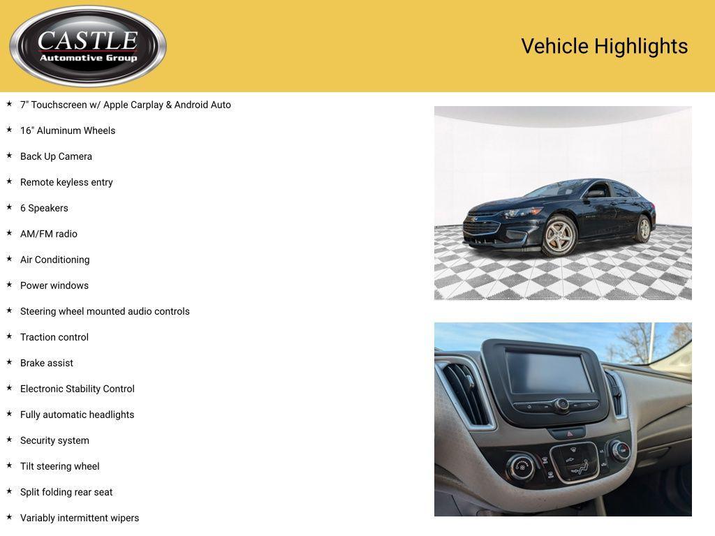 used 2017 Chevrolet Malibu car, priced at $13,377