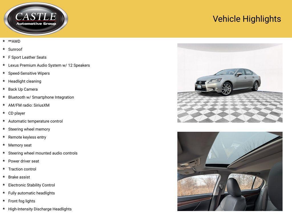 used 2015 Lexus GS 350 car, priced at $13,599