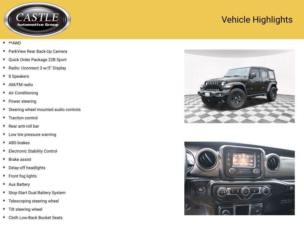 used 2021 Jeep Wrangler Unlimited car, priced at $25,687