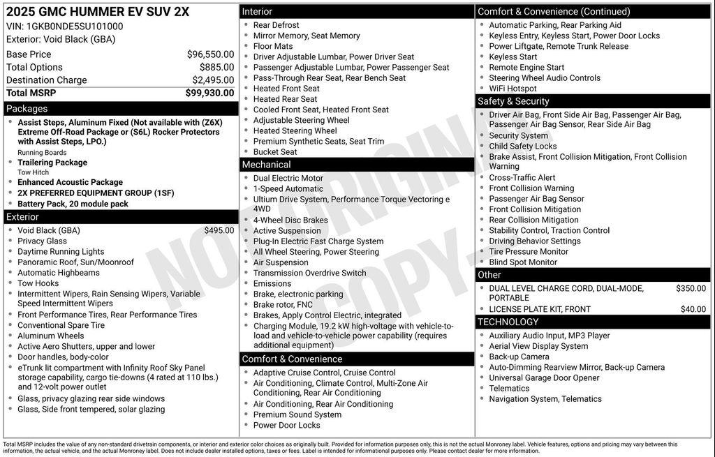 new 2025 GMC HUMMER EV SUV car, priced at $88,061