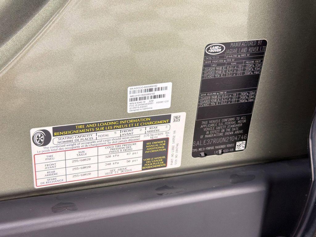 used 2022 Land Rover Defender car, priced at $51,898