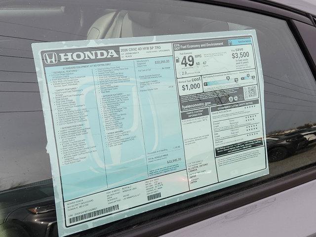 new 2026 Honda Civic Hybrid car, priced at $31,921