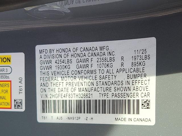 new 2026 Honda Civic Hybrid car, priced at $31,921