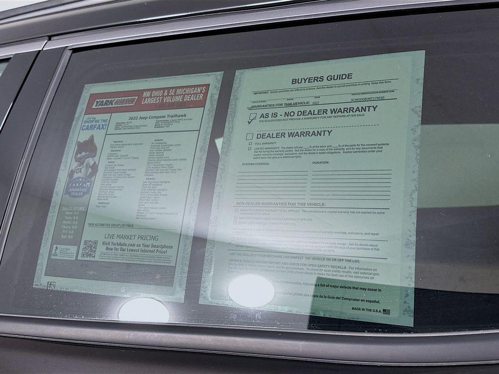 used 2022 Jeep Compass car, priced at $21,000