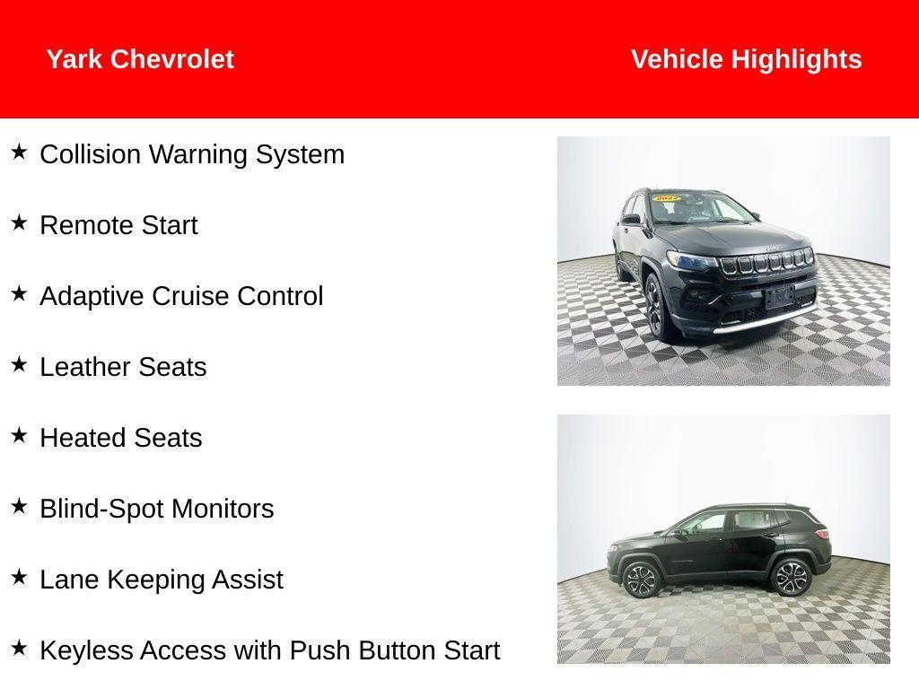 used 2022 Jeep Compass car, priced at $19,750