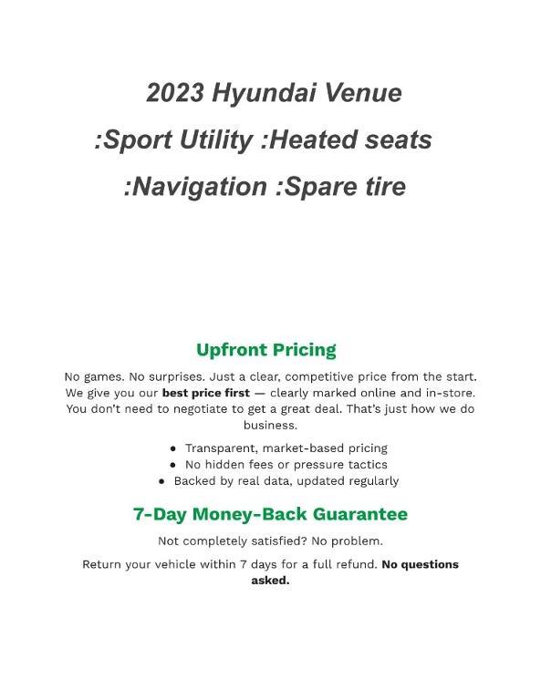used 2023 Hyundai Venue car, priced at $19,346