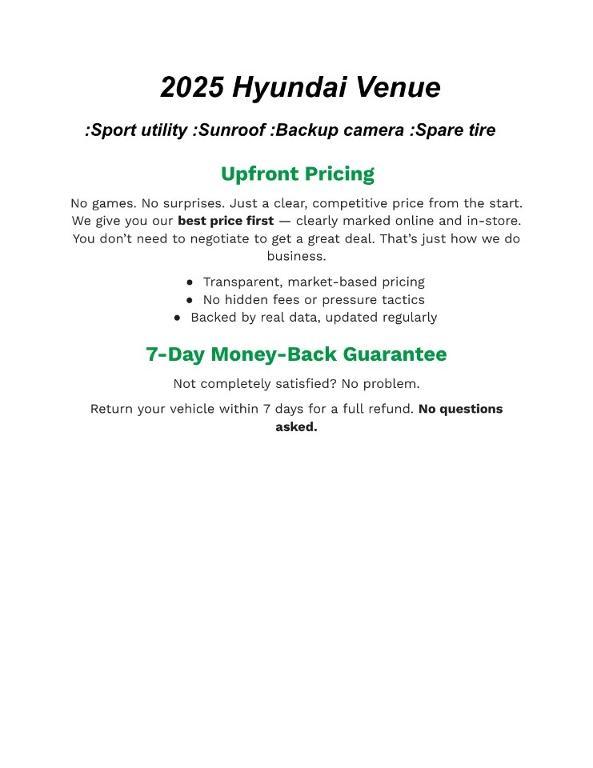 used 2025 Hyundai Venue car, priced at $22,274