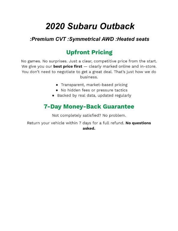used 2020 Subaru Outback car, priced at $21,743