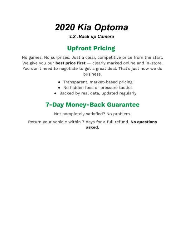 used 2020 Kia Optima car, priced at $11,968