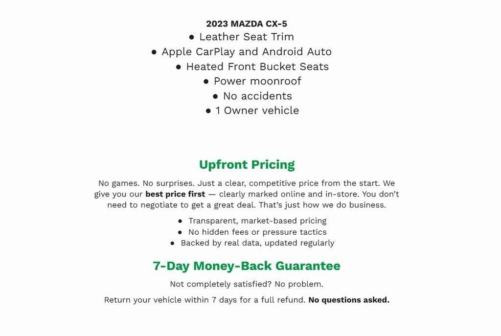 used 2023 Mazda CX-5 car, priced at $24,597