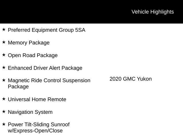 used 2020 GMC Yukon car, priced at $37,500