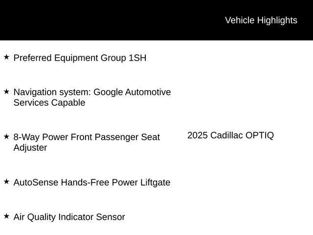 used 2025 Cadillac OPTIQ car, priced at $45,495
