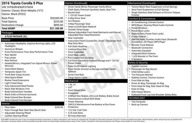 used 2016 Toyota Corolla car, priced at $7,995