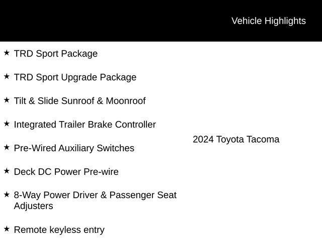 used 2024 Toyota Tacoma car, priced at $39,495