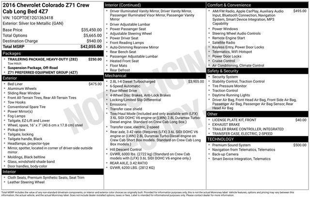 used 2016 Chevrolet Colorado car, priced at $21,495