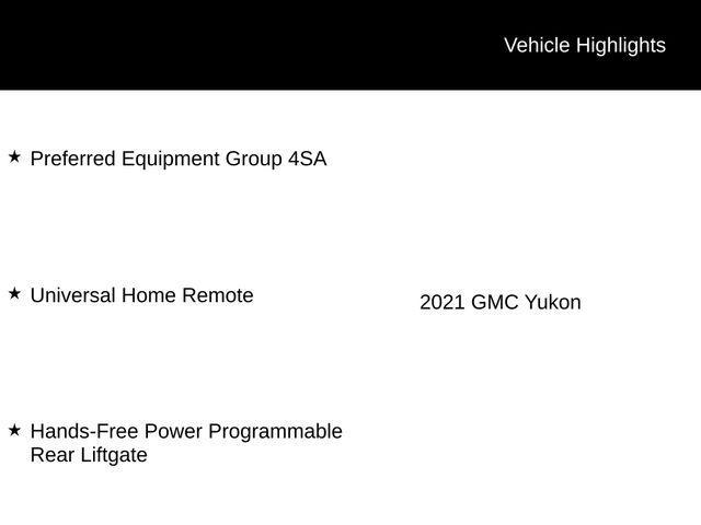 used 2021 GMC Yukon car, priced at $32,995